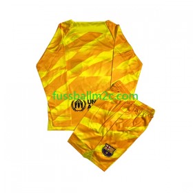 Fußballtrikots FC Barcelona Torwart Kinder Vierte Trikotsatz 2023-2024 Langarm